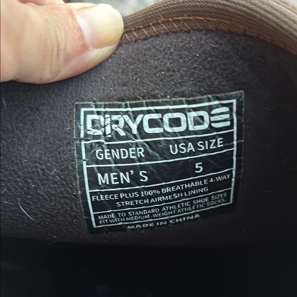 Dry Code Men's or Youth Brown Rain Mud Waterproof Boots SIZE 5